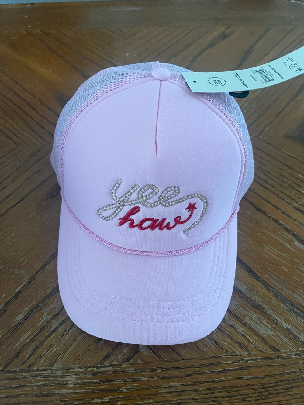 No Boundaries Pink Mesh Trucker Cap with Snapback